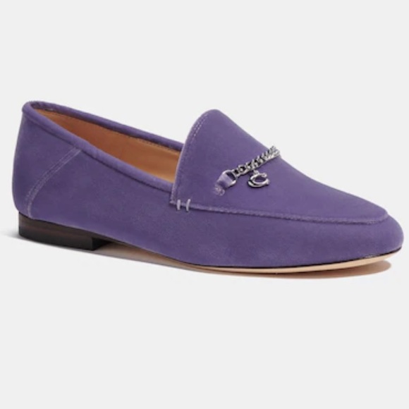 COACH 
Women  leather Shoes Hanna Loafer
 color plum new with box.   #14 - Picture 1 of 10